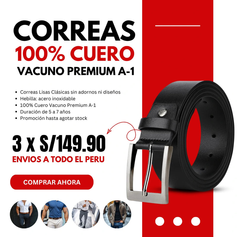 CORREAS 100% CUERO CLASSIC